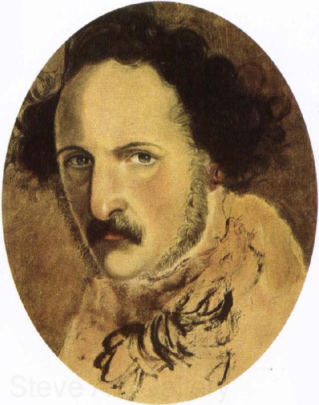 mikhail glinka a portrait of getano donizetti now in liceo musiale in bologna Norge oil painting art